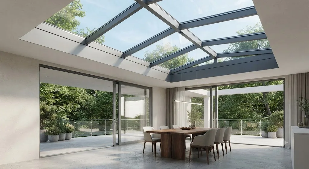 سقف های شیشه ای یا skylight برای خانه، تراس، حیاط خلوت، پاسیو و استانداردهایش