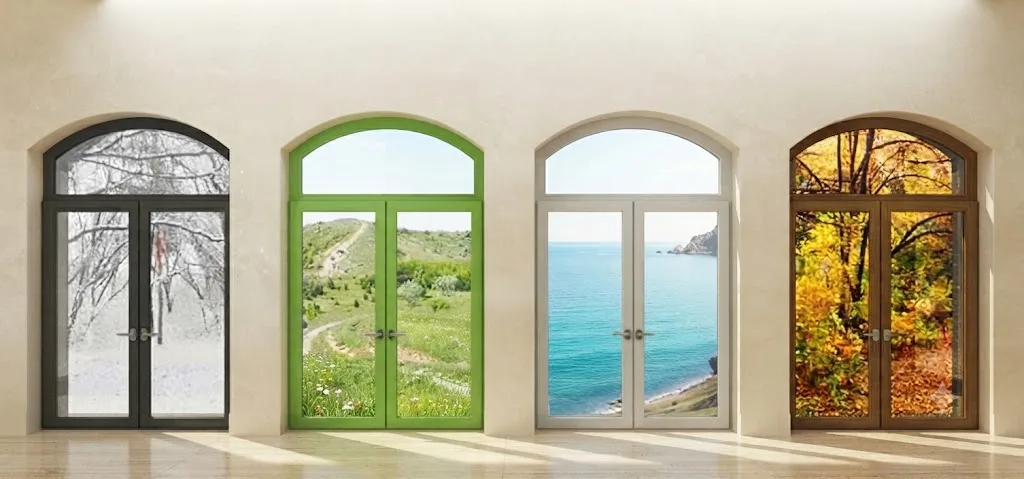 پروفیل های رنگی upvc پنجره دو جداره